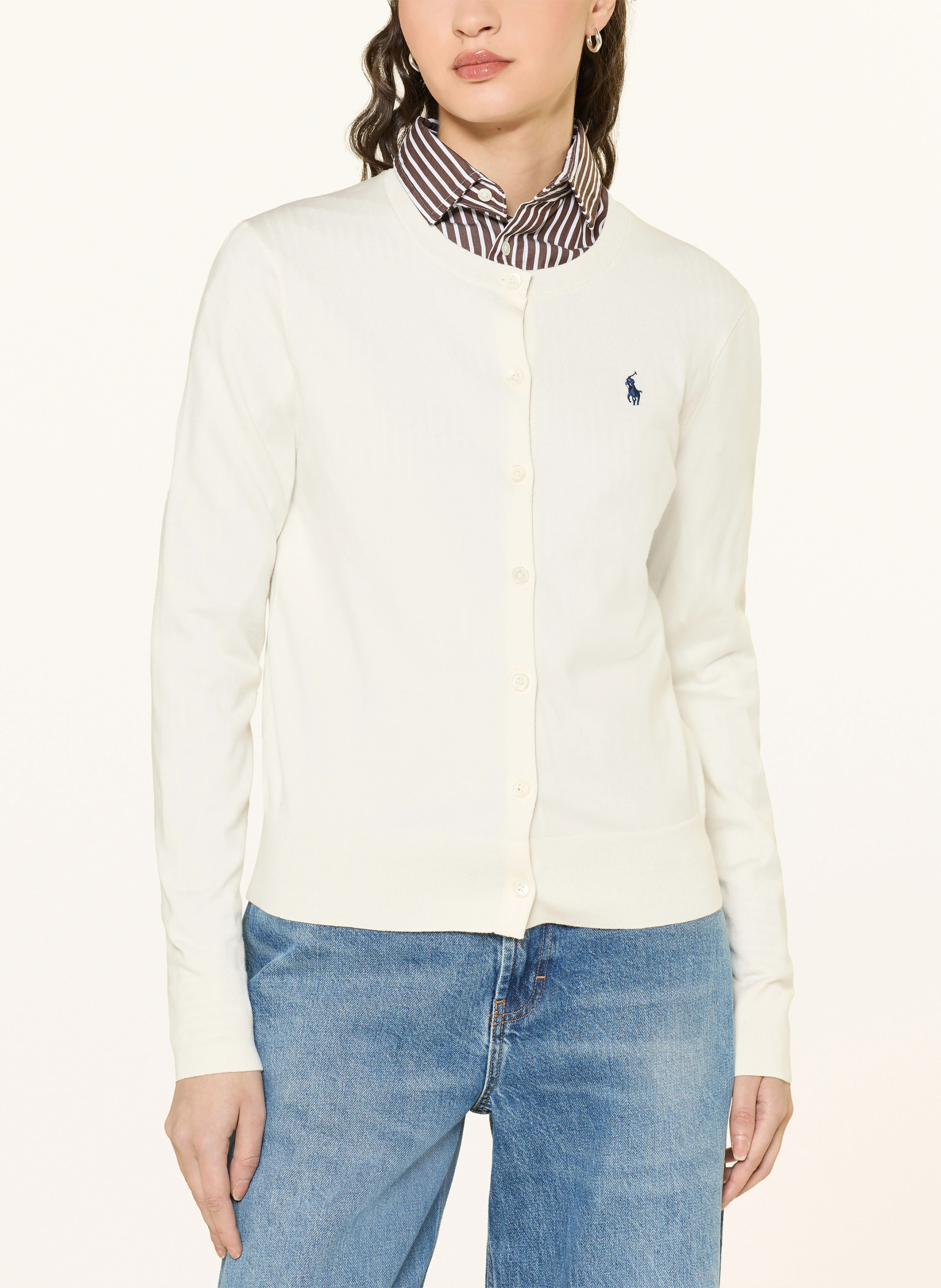 POLO RALPH LAUREN Strickjacke – CREME