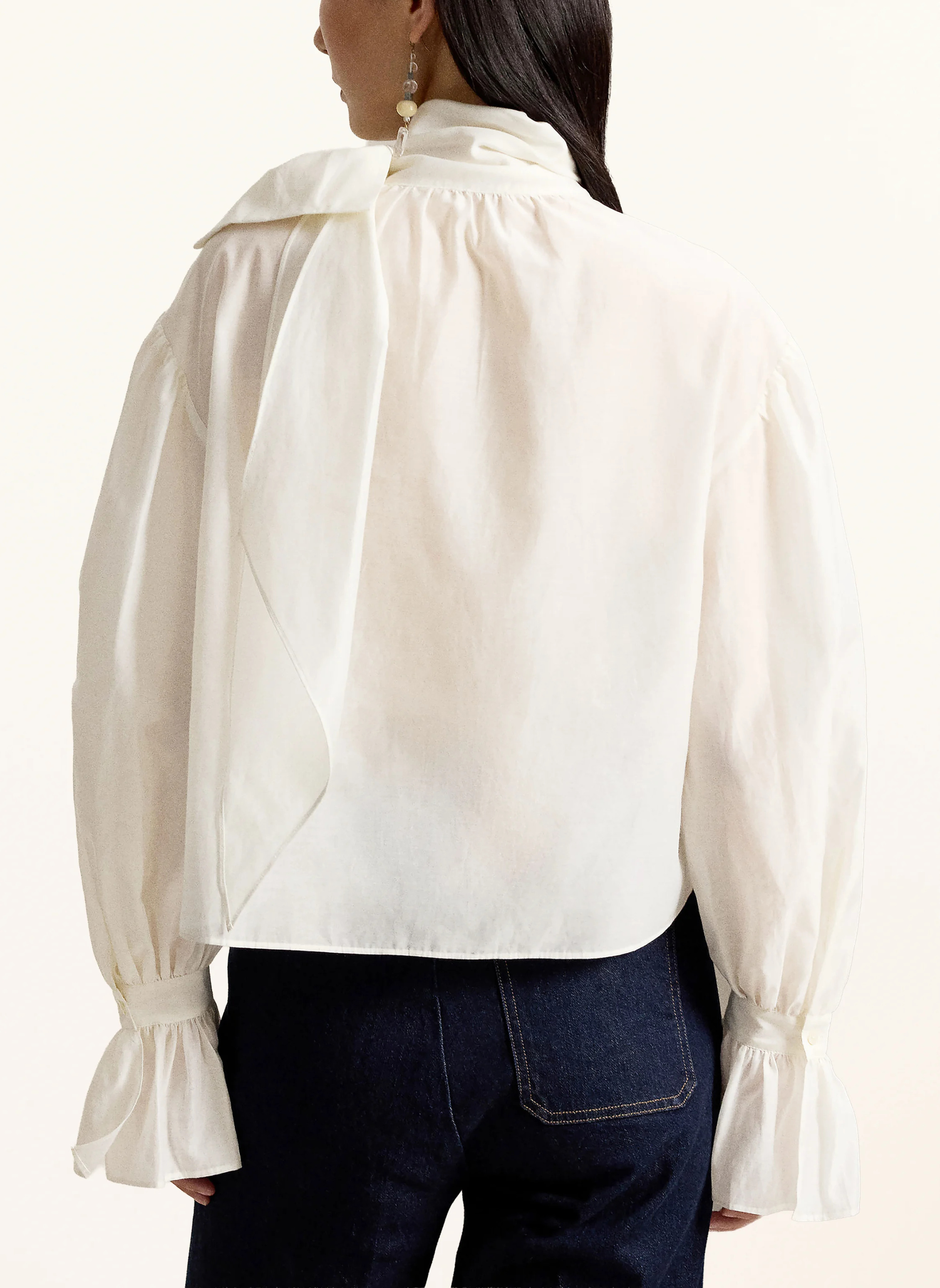POLO RALPH LAUREN Schluppenbluse – CREME