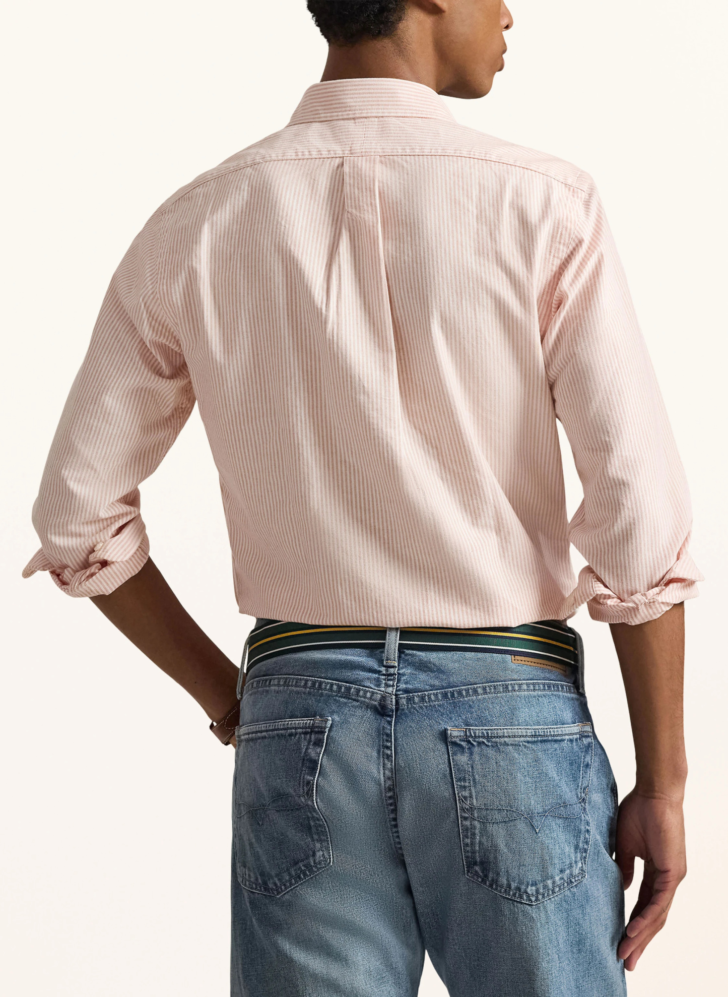 POLO RALPH LAUREN Hemd Custom Fit – ORANGE / WEISS
