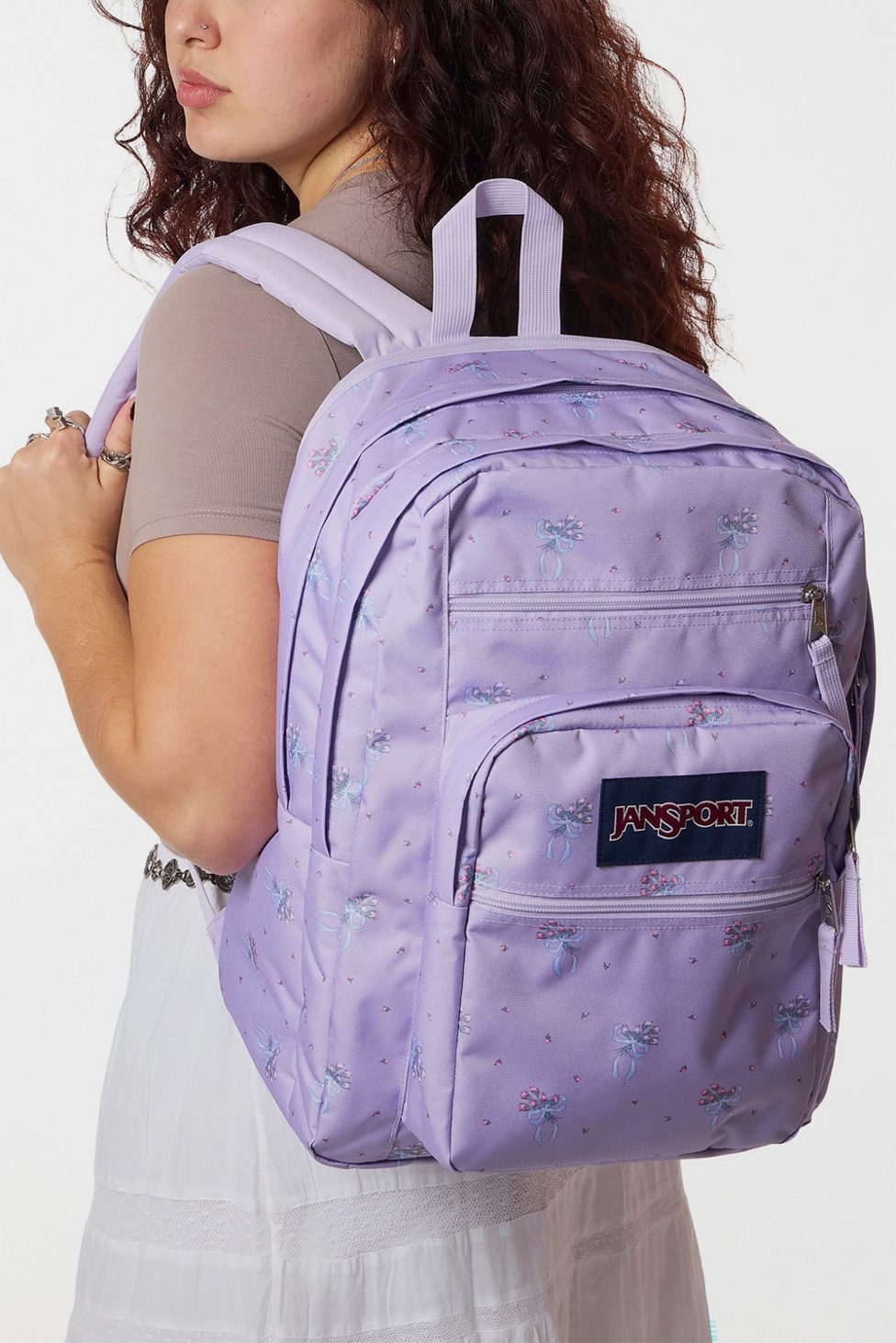 JanSport Big Student Backpack - Pastel Petals Lilac