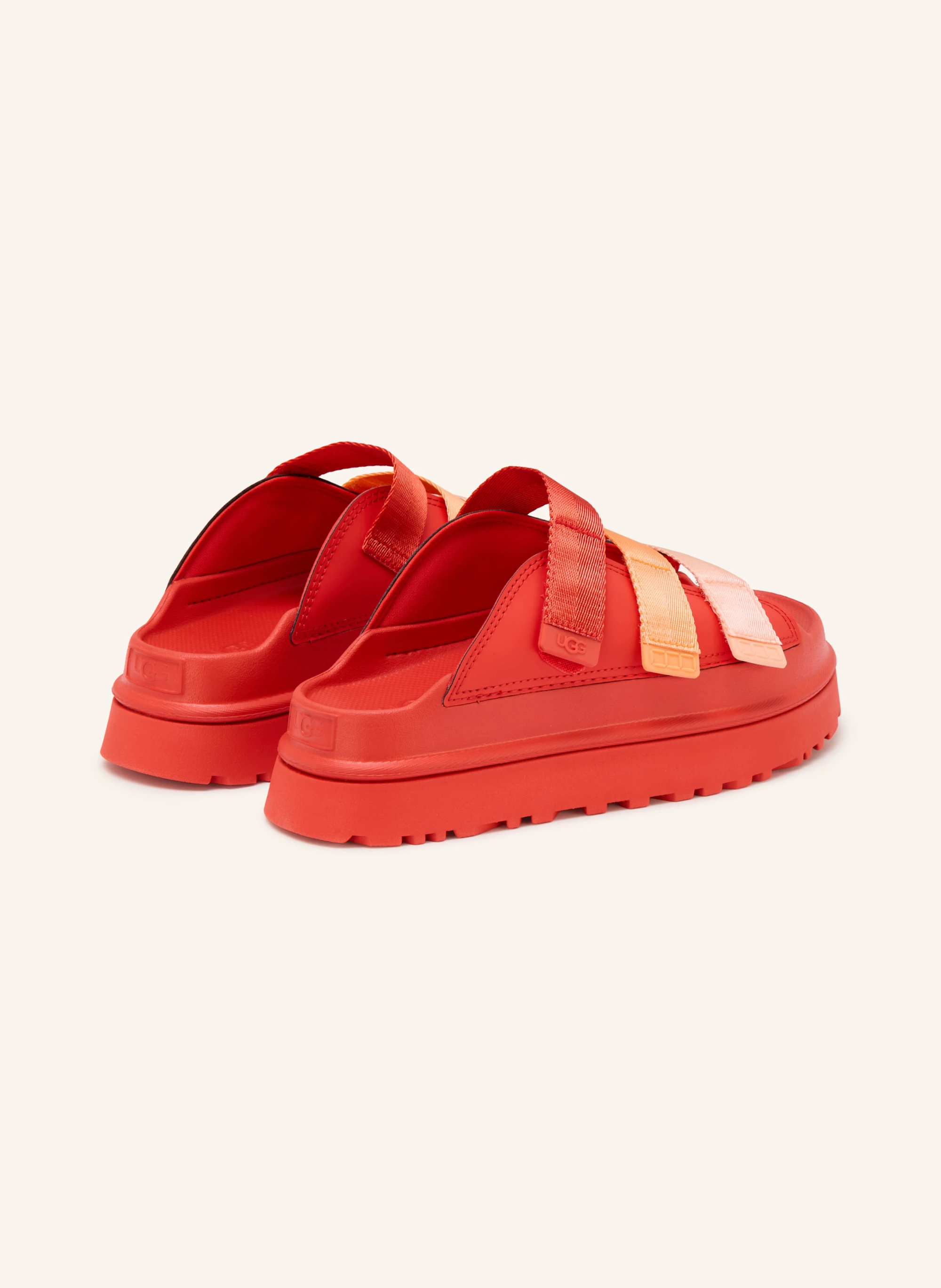 UGG Plateau-Pantoletten GOLDENGLOW – ROT / LACHS / HELLORANGE