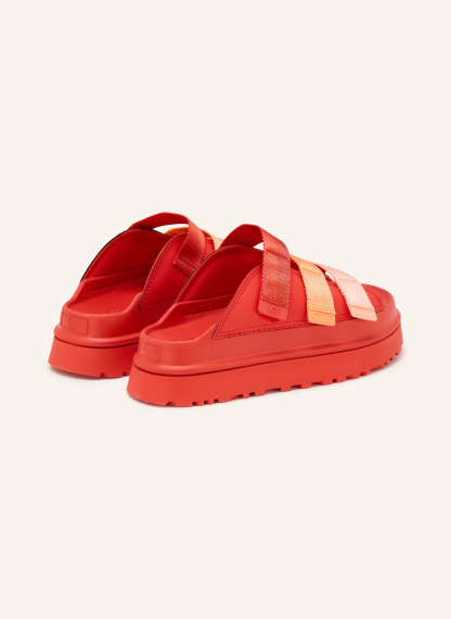 UGG Plateau-Pantoletten GOLDENGLOW – ROT / LACHS / HELLORANGE