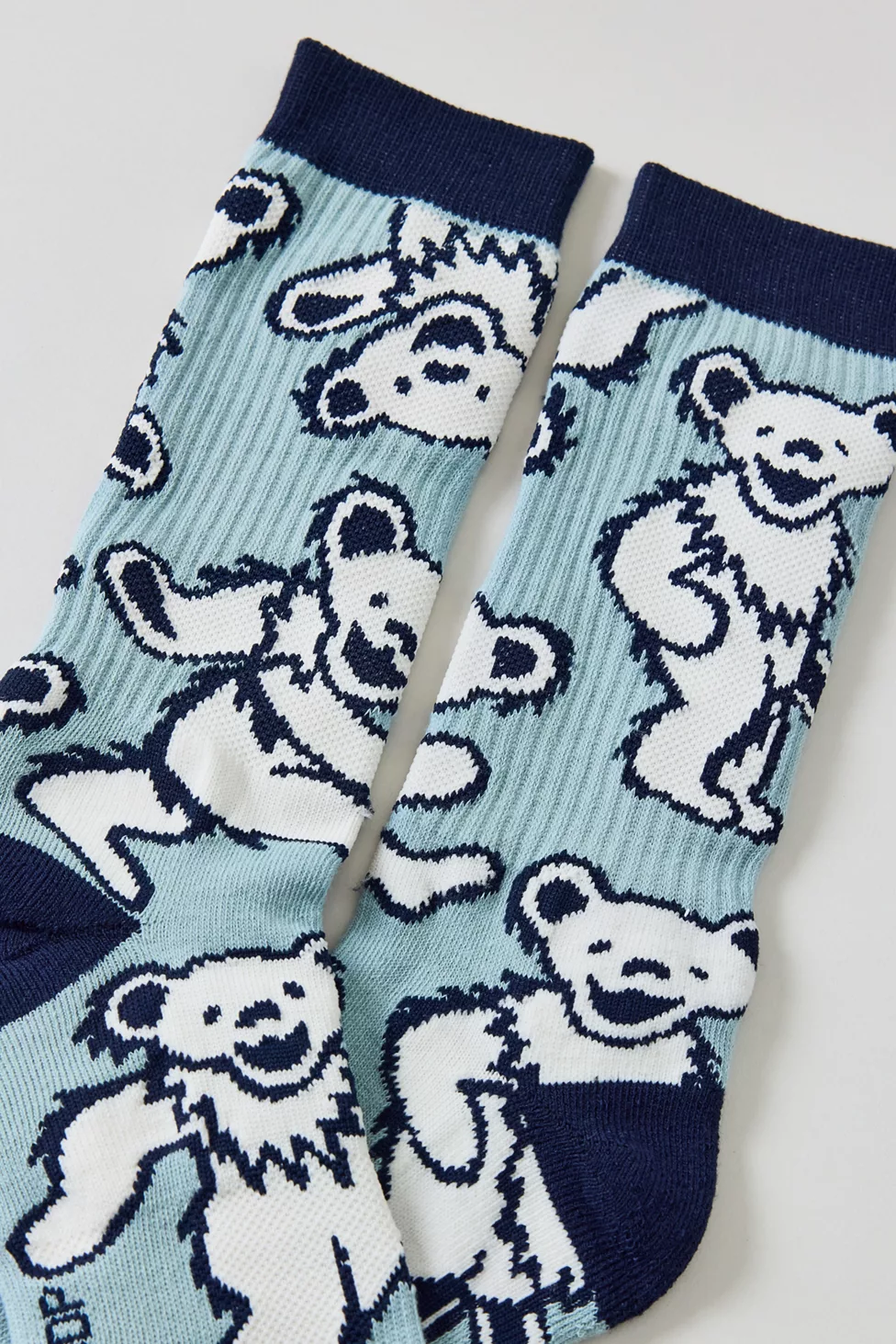 Grateful Dead Dancing Bear Crew Socks - Blue/grey