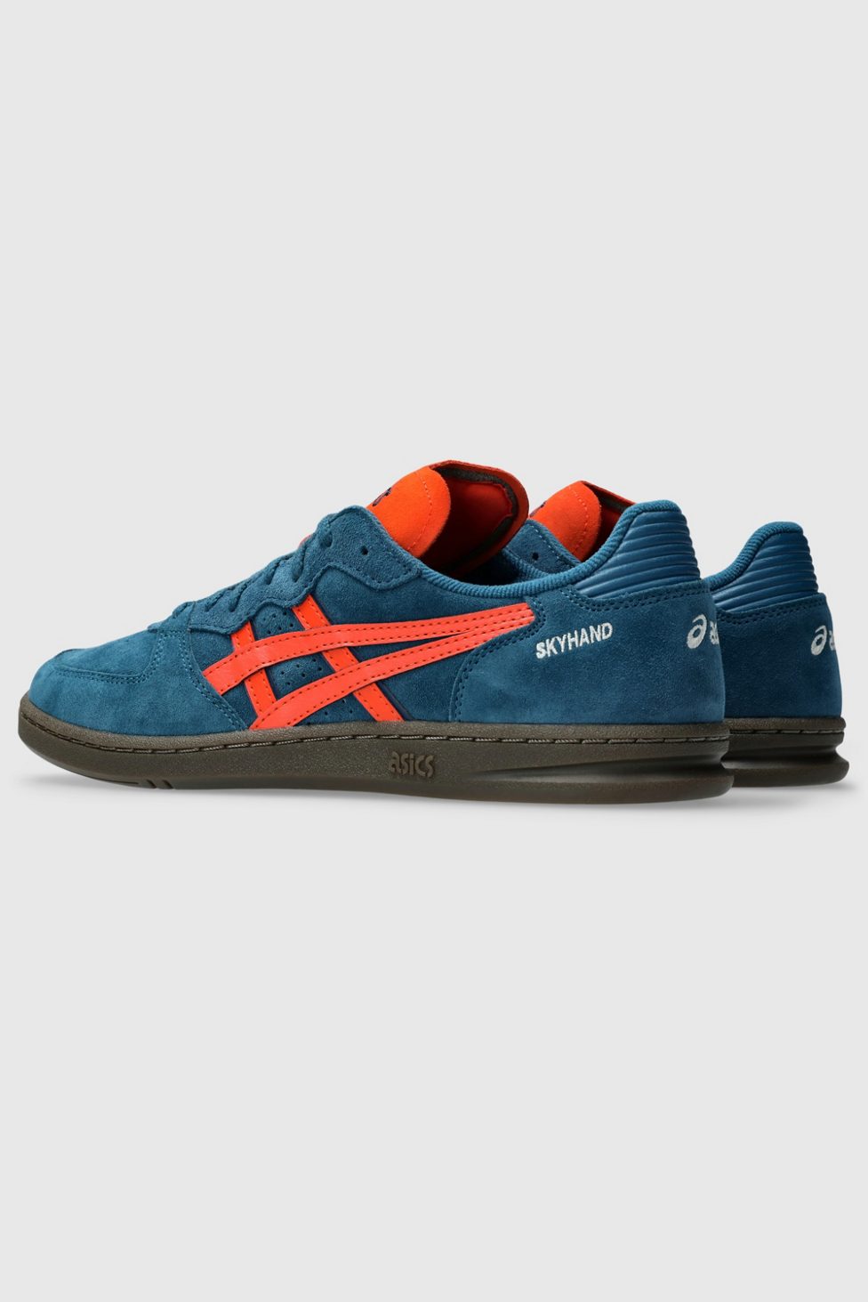ASICS Skyhand OG Suede Sportstyle Sneakers - Restful Teal/Cherry Tomato