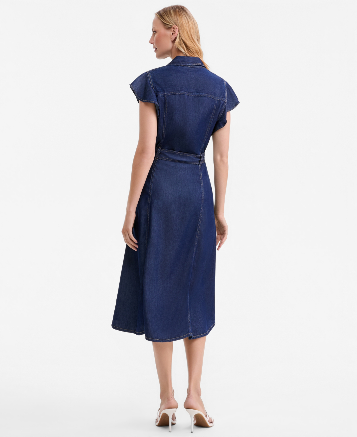 Tommy Hilfiger Women's Collar Short-Sleeve Midi Dress - Leny