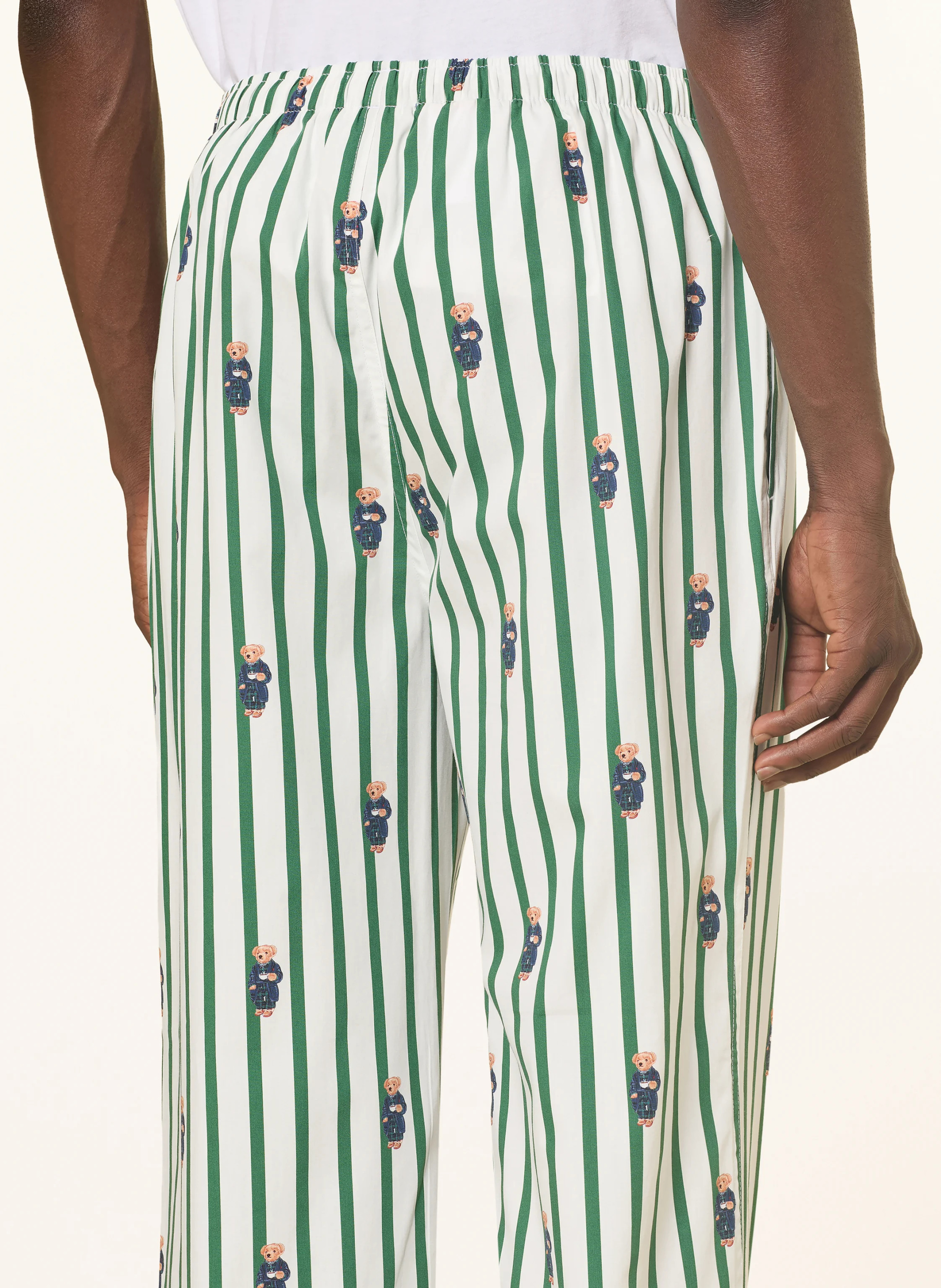 POLO RALPH LAUREN Schlafhose – WEISS / GRÜN / DUNKELBLAU