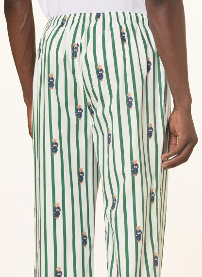 POLO RALPH LAUREN Schlafhose – WEISS / GRÜN / DUNKELBLAU