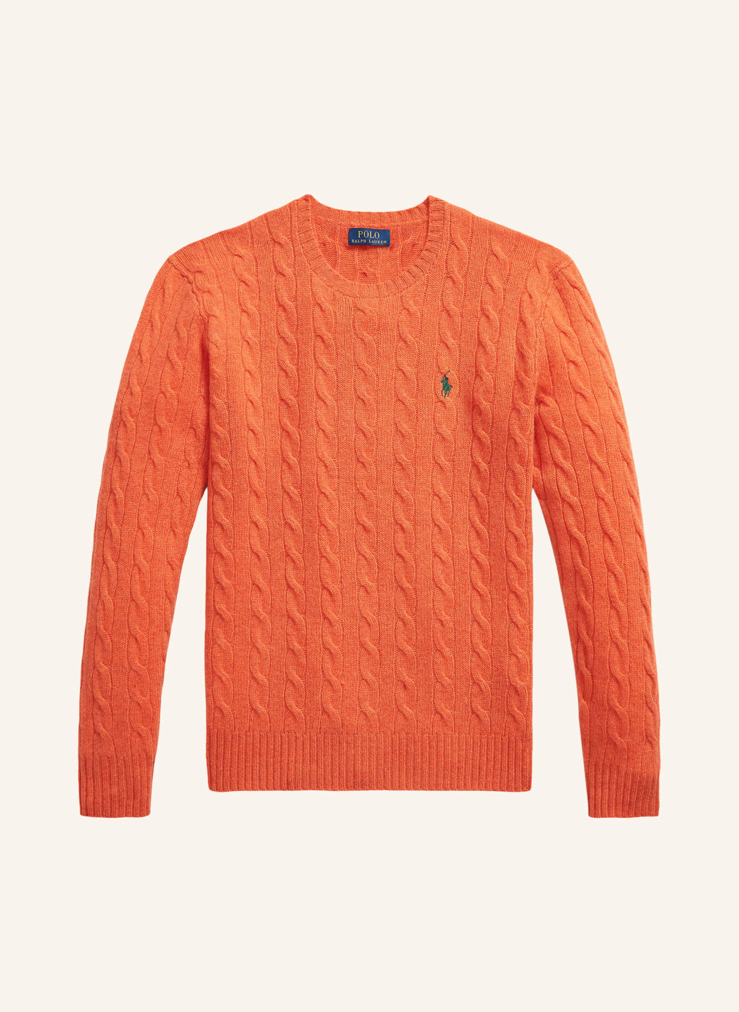 POLO RALPH LAUREN Pullover – ORANGE / DUNKELGRÜN