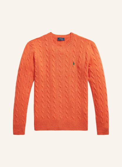 POLO RALPH LAUREN Pullover – ORANGE / DUNKELGRÜN