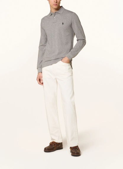 POLO RALPH LAUREN Piqué-Poloshirt Custom Slim Fit – GRAU MELIERT