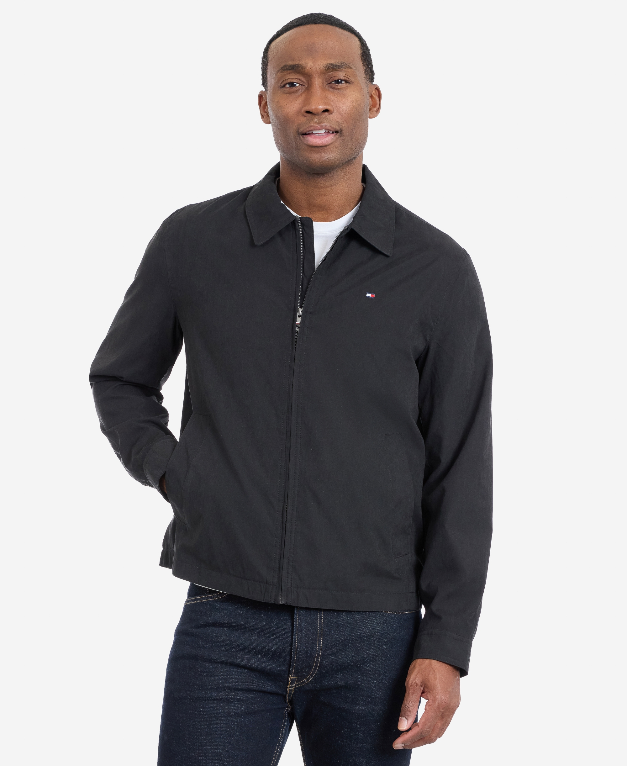 Tommy Hilfiger Men's Wind Resistant Golf Jacket - Black