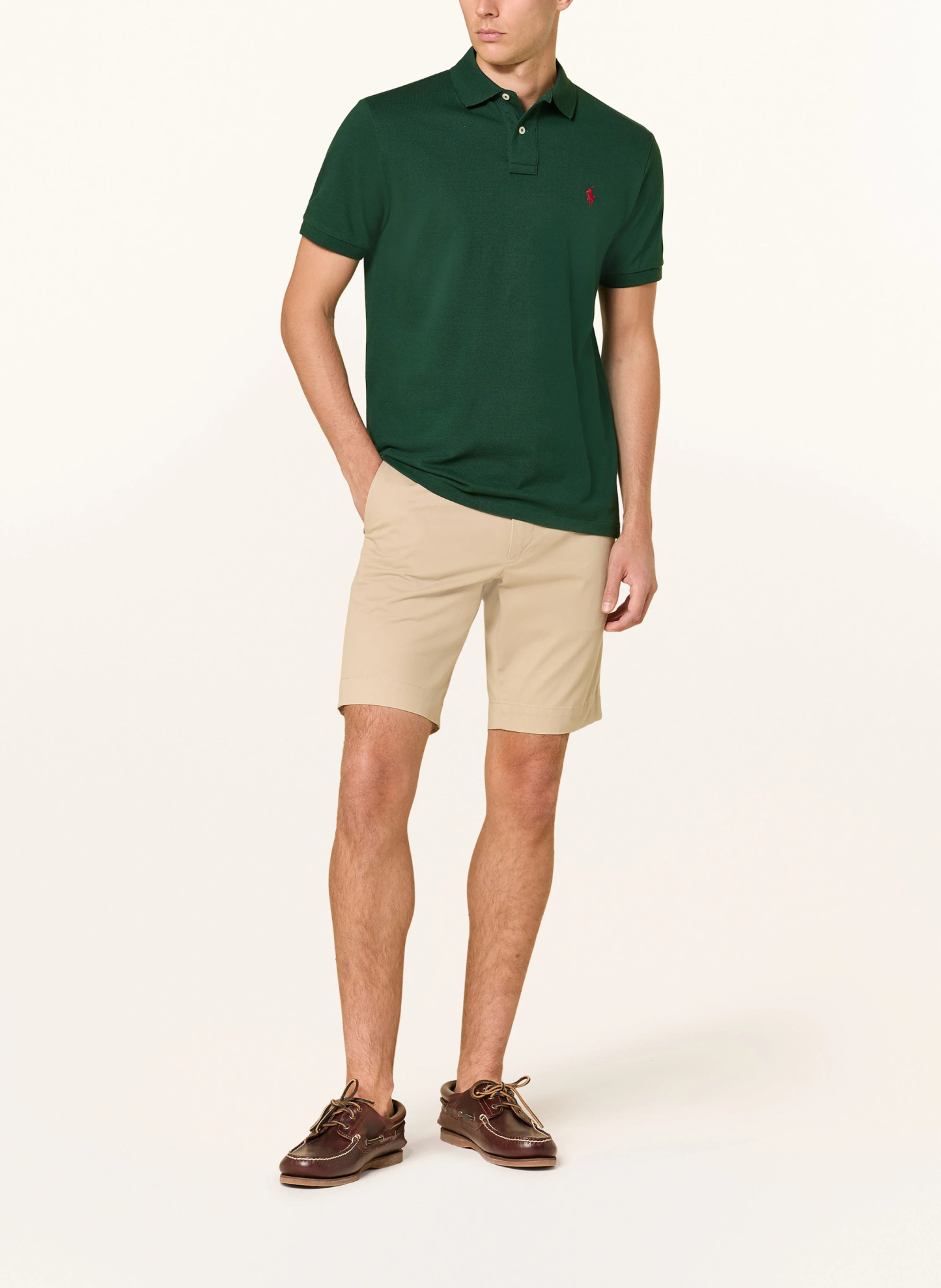 POLO RALPH LAUREN Piqué-Poloshirt Custom Slim Fit – DUNKELGRÜN