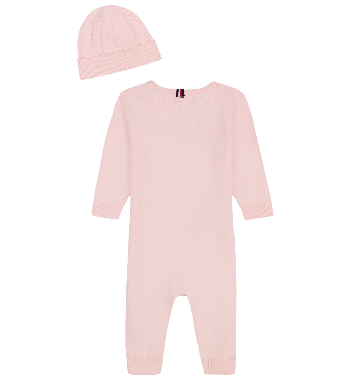 Tommy Hilfiger Baby Girls' Crewneck Coverall and Hat, 2-Piece Set - Pink
