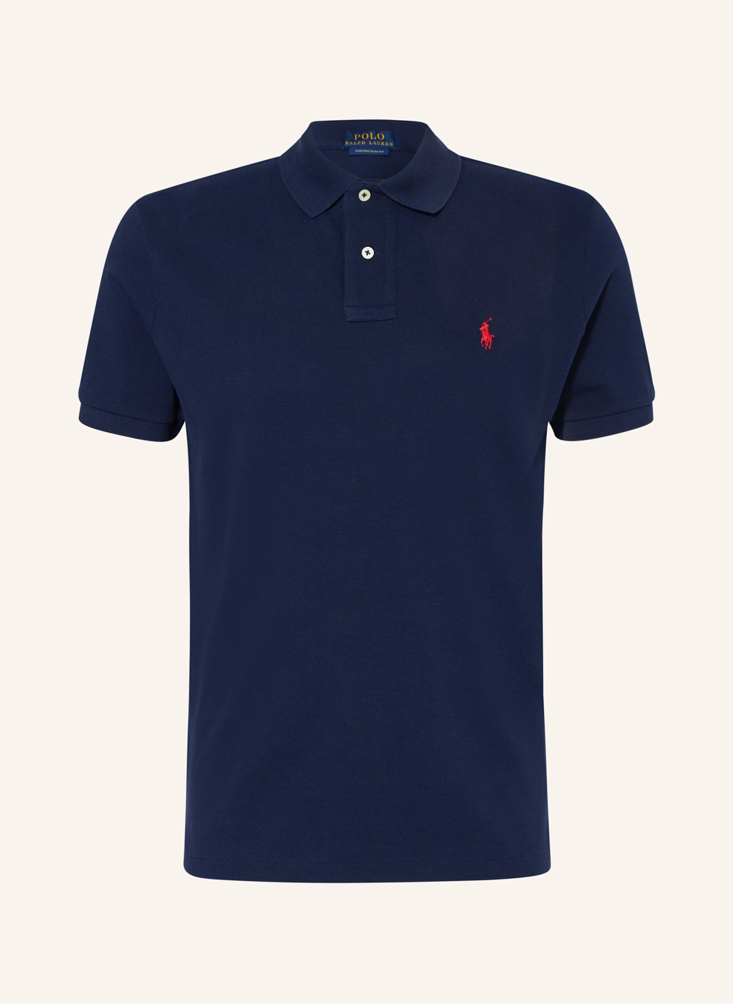 POLO RALPH LAUREN Piqué-Poloshirt Custom Slim Fit – DUNKELBLAU
