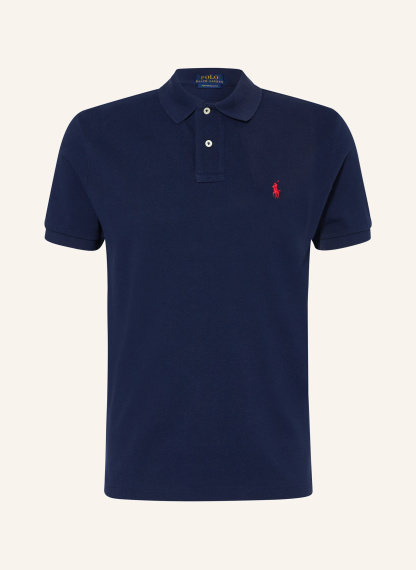 POLO RALPH LAUREN Piqué-Poloshirt Custom Slim Fit – DUNKELBLAU