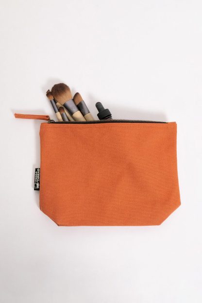 Terra Thread Organic Cotton Canvas Zippered Pouch - Orange