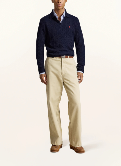POLO RALPH LAUREN Strick-Poloshirt – DUNKELBLAU