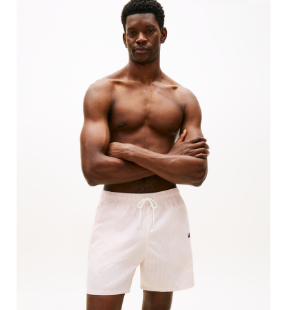 Tommy Hilfiger Men's Drawstring Zip Pocket Swim Trunks - Delicate Petal