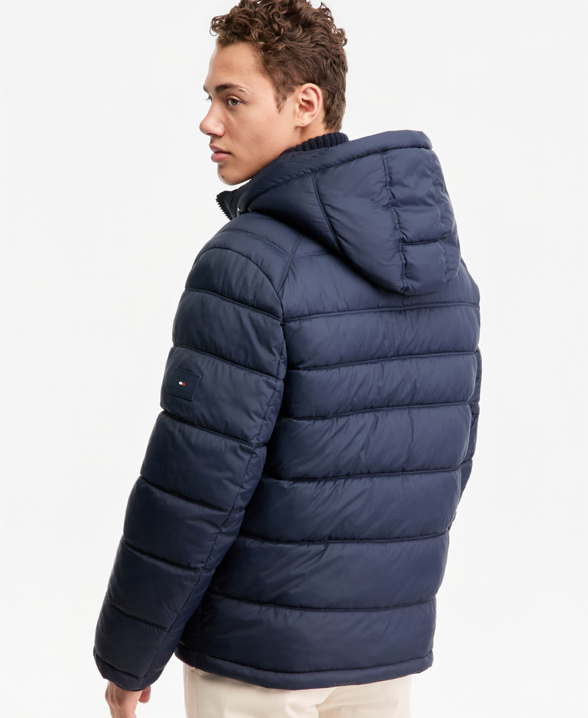Tommy Hilfiger Men's Hooded Puffer Jacket - Midnight Navy