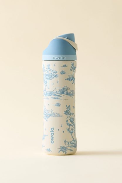 Owala FreeSip Patterned 24 oz Water Bottle - Toile To Be Home