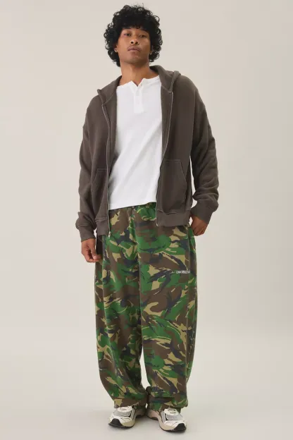 Standard Cloth Pregame Zip-Up Hoodie Sweatshirt - Chocolate Brown Wash