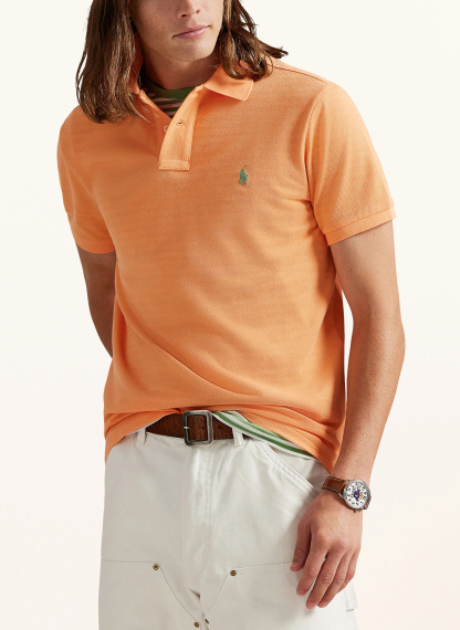 POLO RALPH LAUREN Piqué-Poloshirt Custom Slim Fit – ORANGE (2)