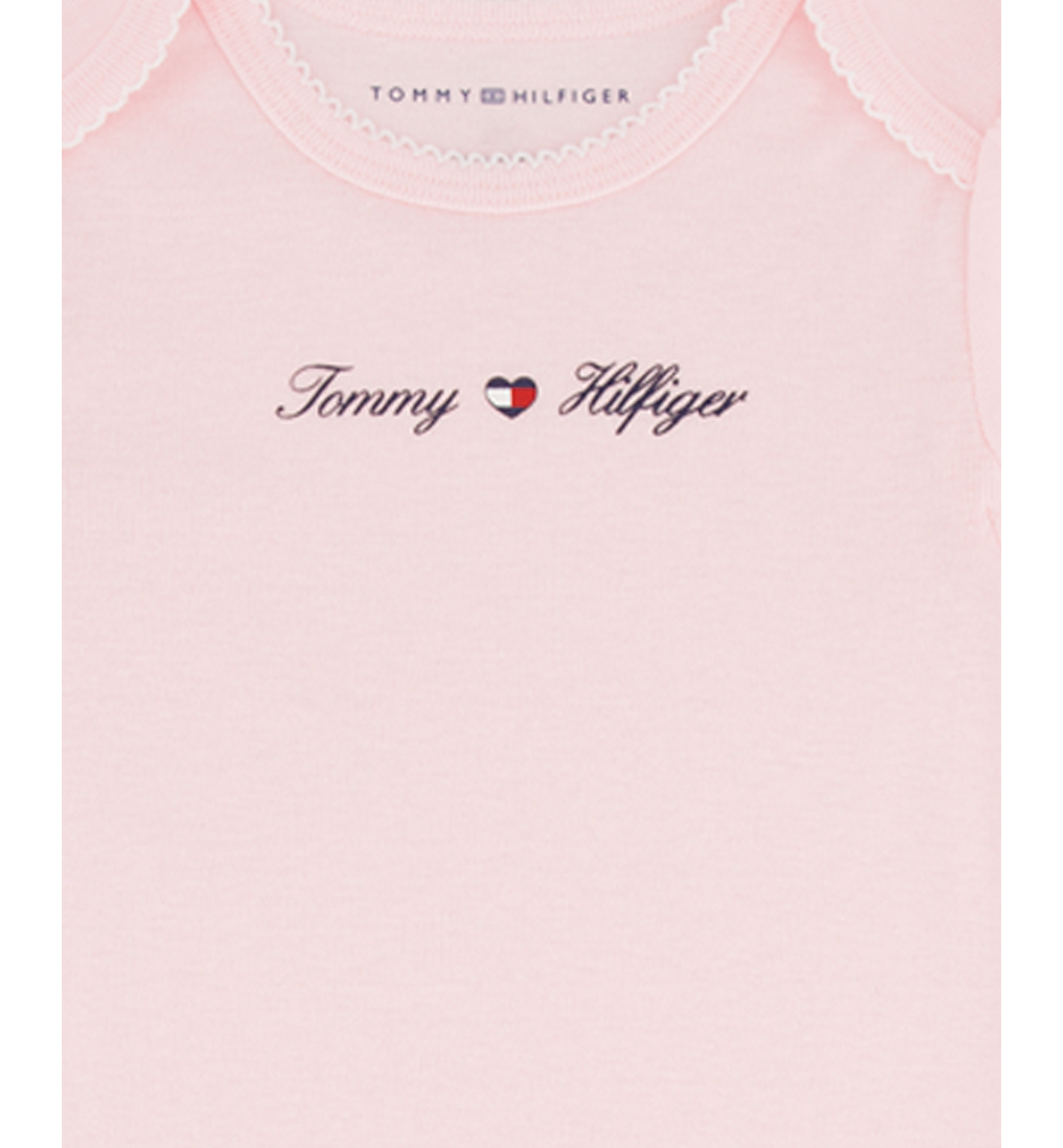 Tommy Hilfiger Baby Girls' Flag Heart Print Bodysuits and Leggings, 3-Piece Set - Pink/White