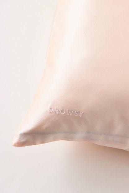 Drowsy Sleep Co. Queen Silk Pillowcase - Sunset Pink