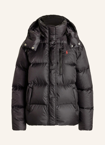 POLO RALPH LAUREN Daunenjacke mit abnehmbarer Kapuze – SCHWARZ