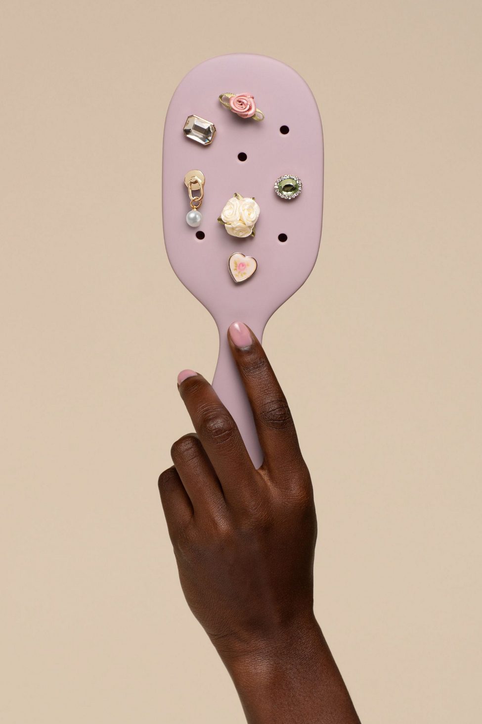 KITSCH KitschPop Paddle Brush & Charm Set - Soft Violet