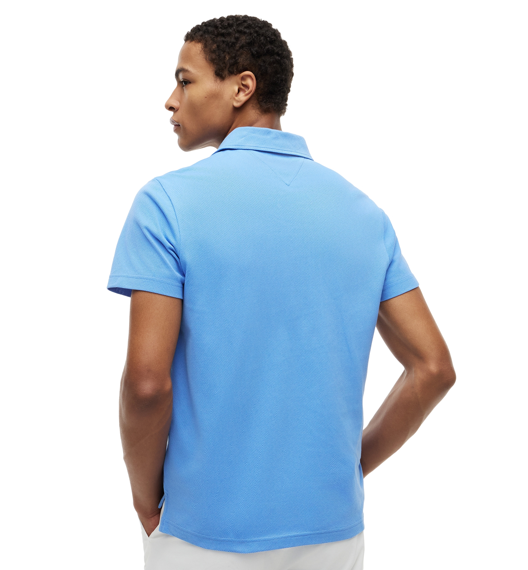 Tommy Hilfiger Men's Classic-Fit Texture Polo Shirt - Blue Spell