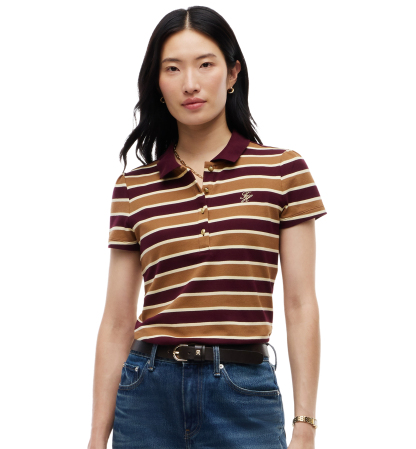 Tommy Hilfiger Women's Short-Sleeve Polo Shirt - Std Stp Dp