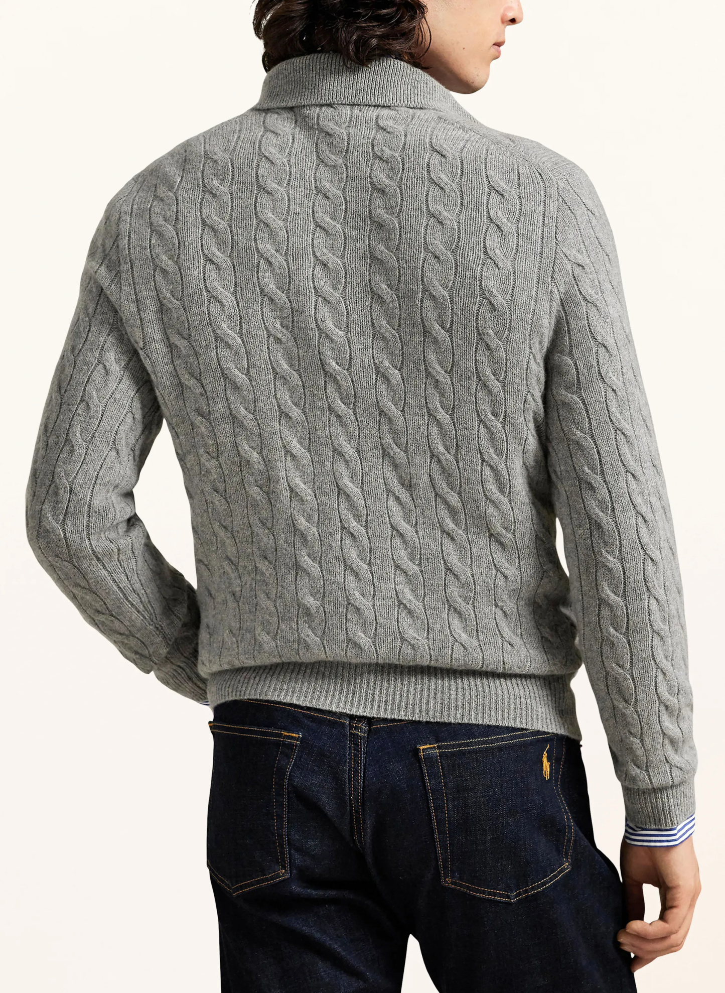 POLO RALPH LAUREN Strick-Poloshirt – GRAU