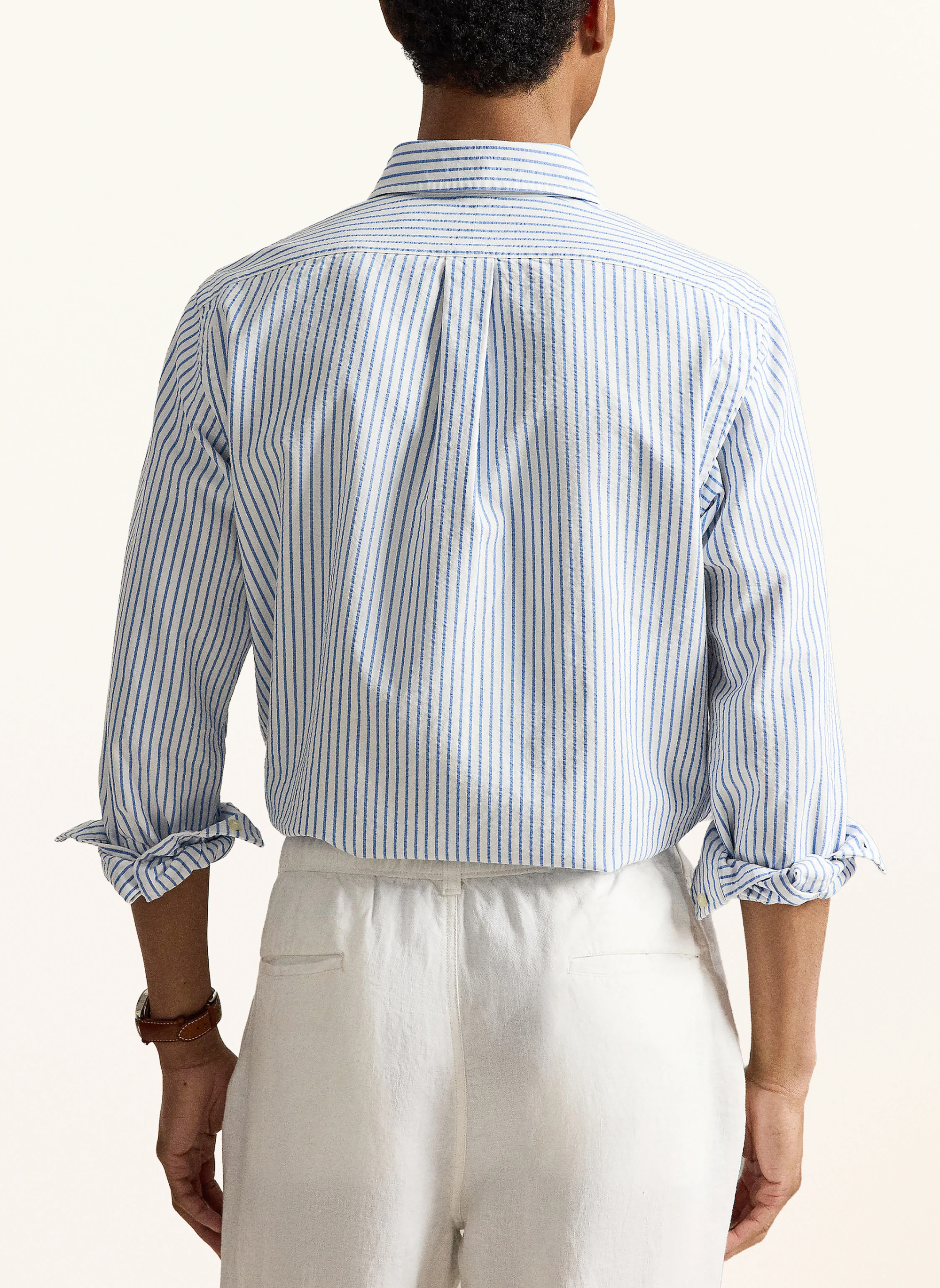 POLO RALPH LAUREN Hemd OXFORD Slim Fit – WEISS / BLAU