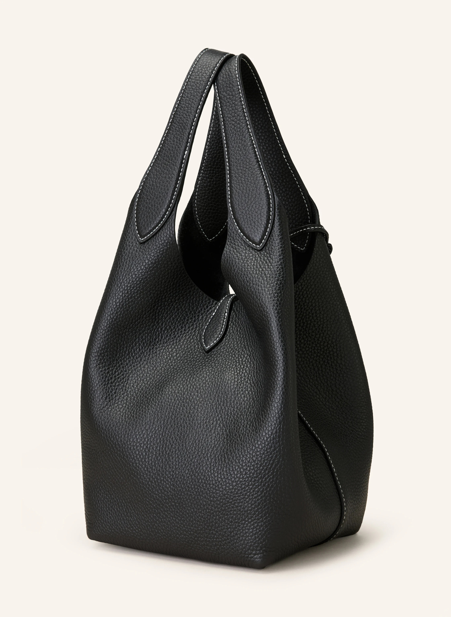 POLO RALPH LAUREN Shopper SHINY DRUM PEBBLE – SCHWARZ