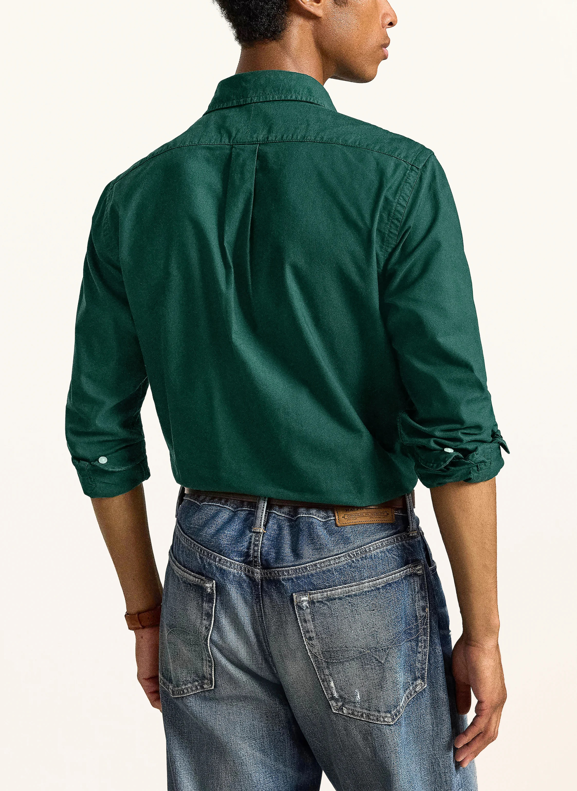 POLO RALPH LAUREN Oxfordhemd Custom Fit – DUNKELGRÜN