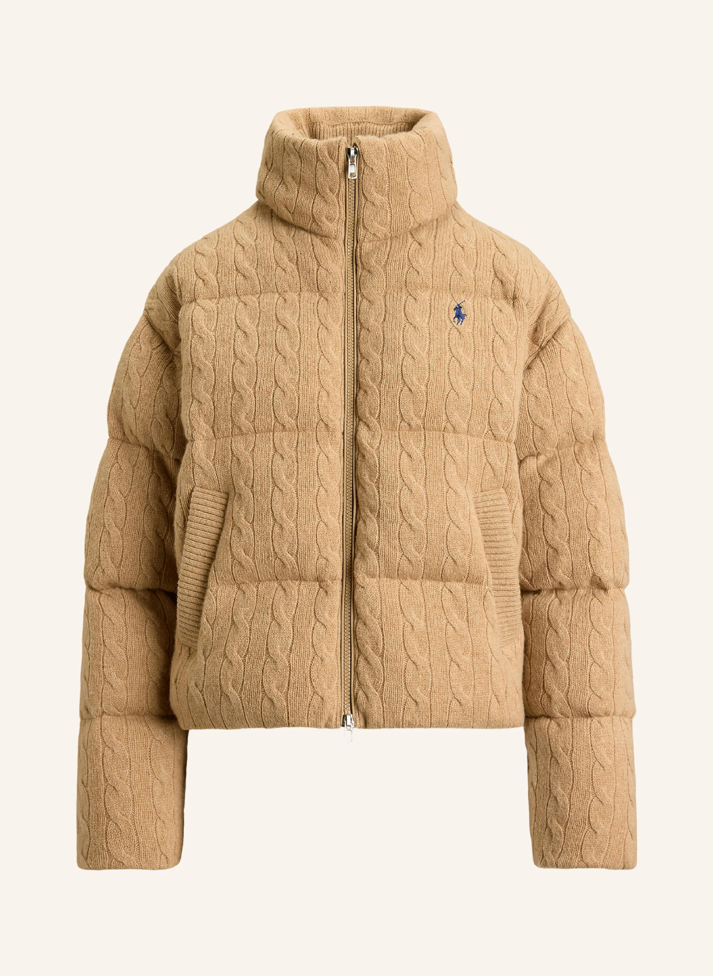 POLO RALPH LAUREN Steppjacke – CAMEL / DUNKELBLAU