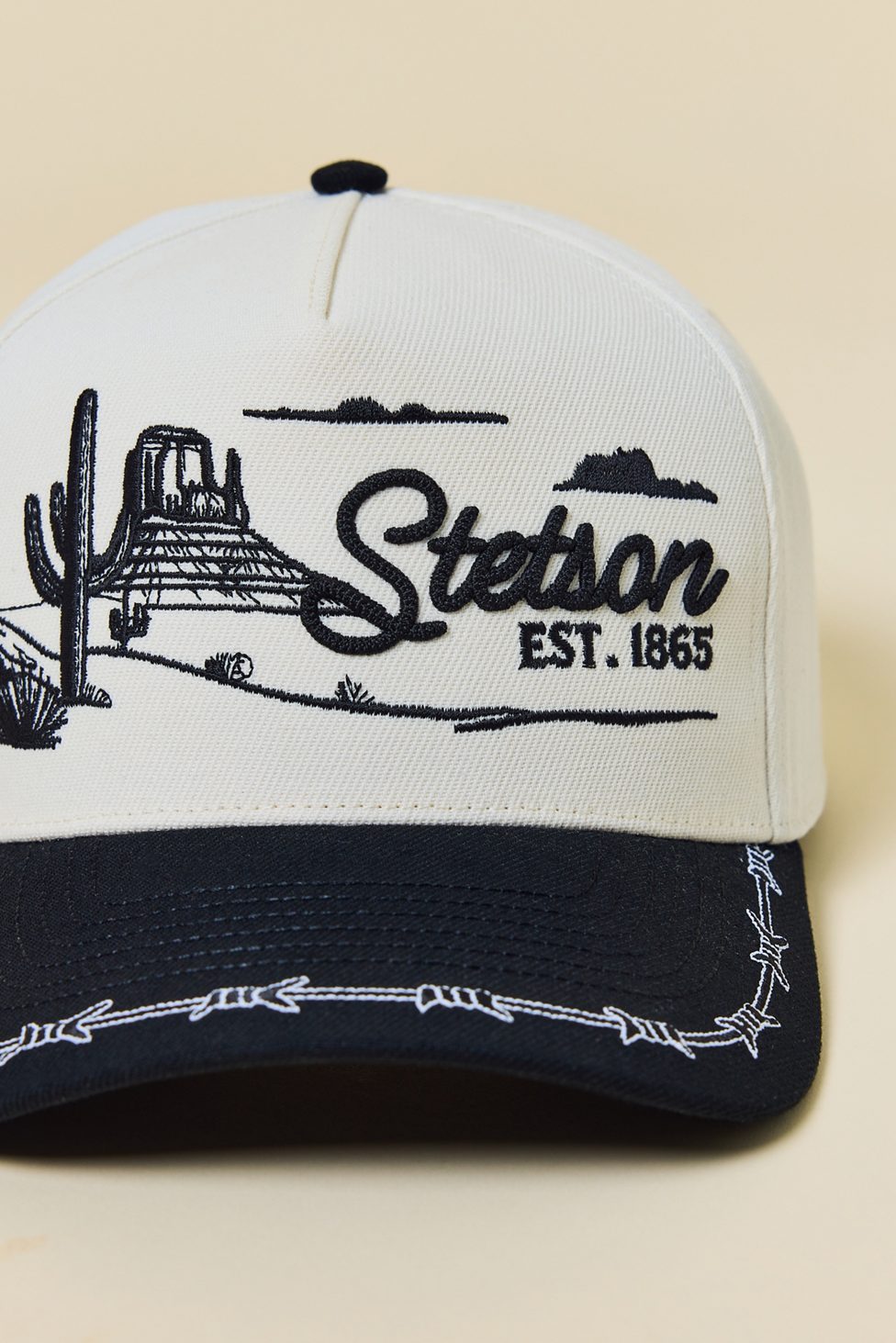 Stetson Landscape Embroidered Trucker Hat - Black