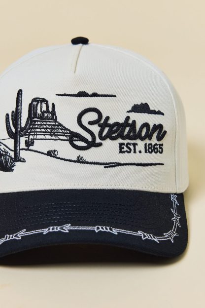 Stetson Landscape Embroidered Trucker Hat - Black