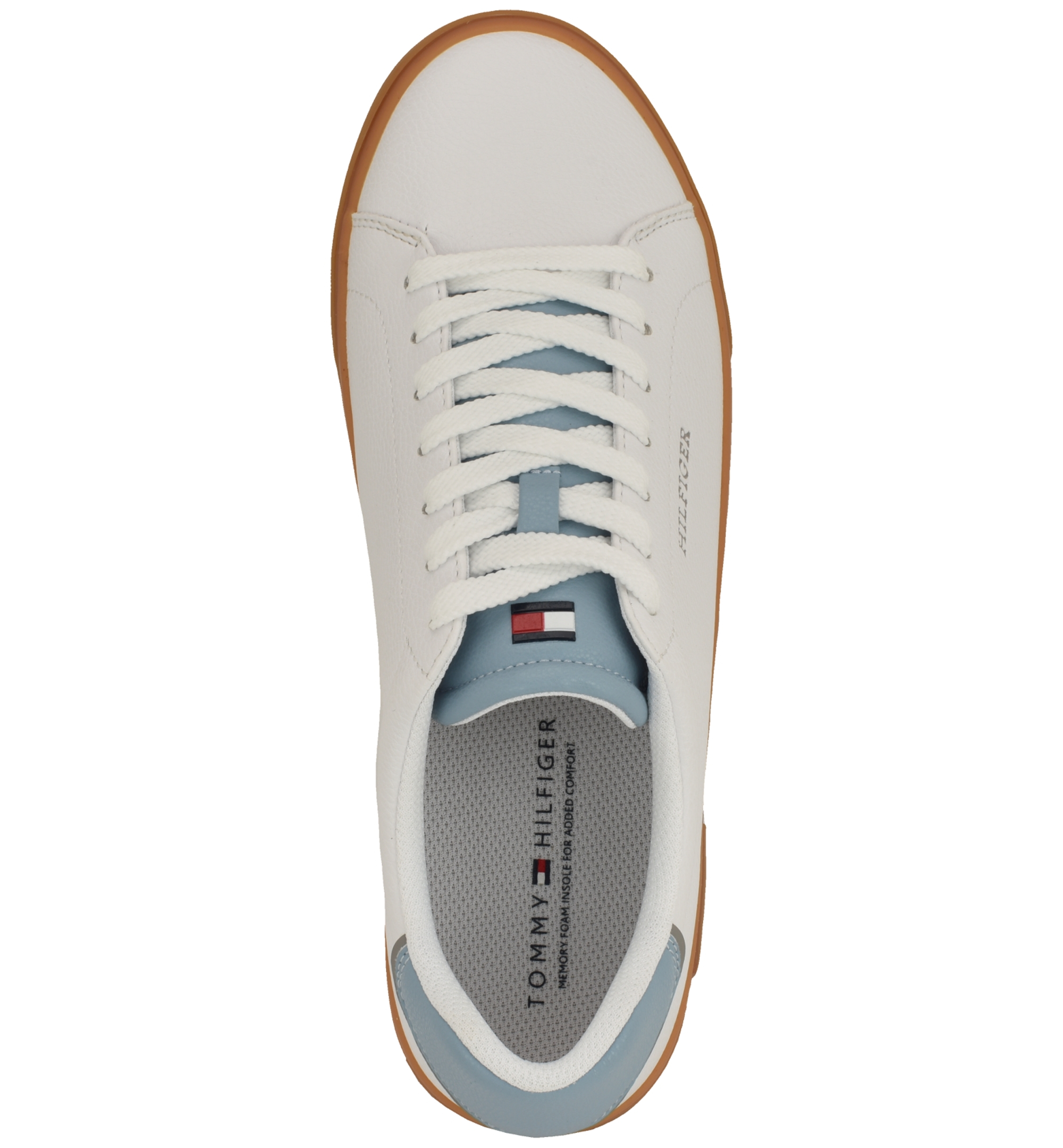 Tommy Hilfiger Men's Rawly Fashion Athletic Sneakers - White/Light Blue/Gum