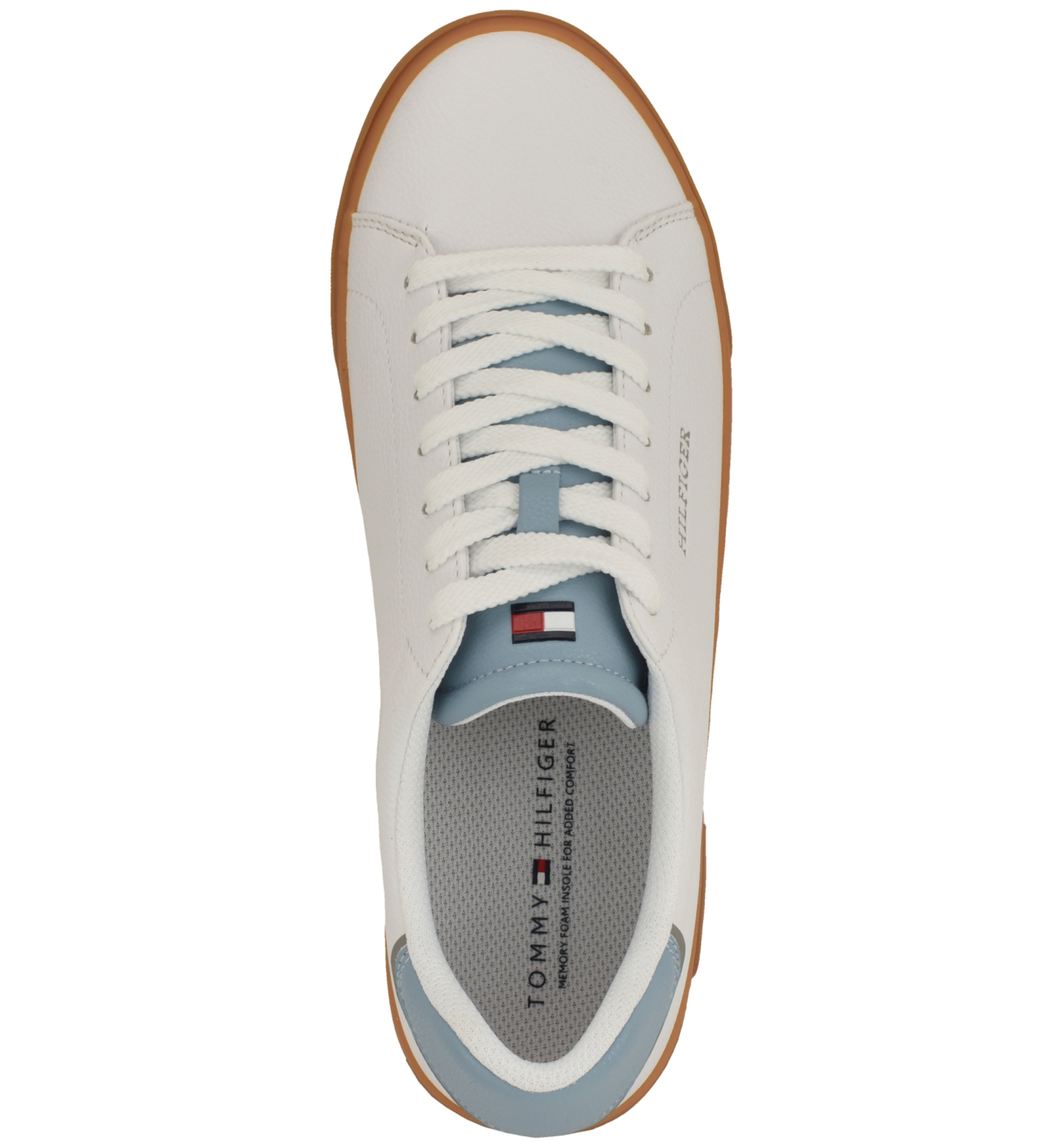 Tommy Hilfiger Men's Rawly Fashion Athletic Sneakers - White/Light Blue/Gum