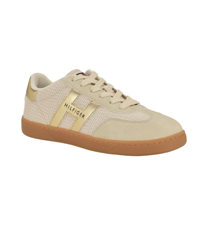 Tommy Hilfiger Women's Maisie Low Profile Lace-Up Sneakers - Gold/Beige