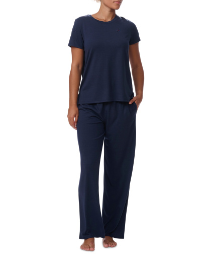 Tommy Hilfiger Women's Short-Sleeve Crewneck Sleep Tee - Sky Captain