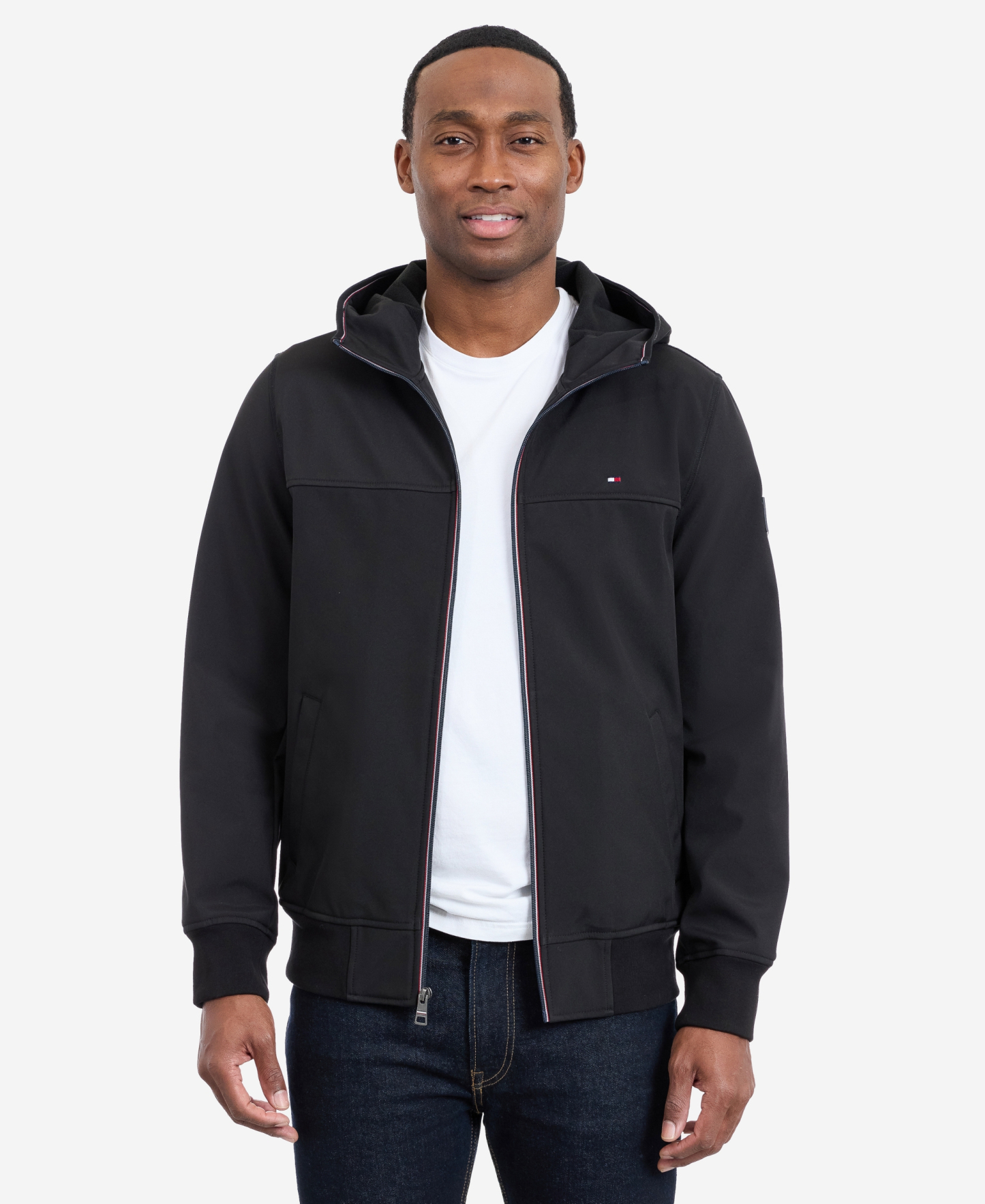 Tommy Hilfiger Men's Hooded Softshell Jacket - Black
