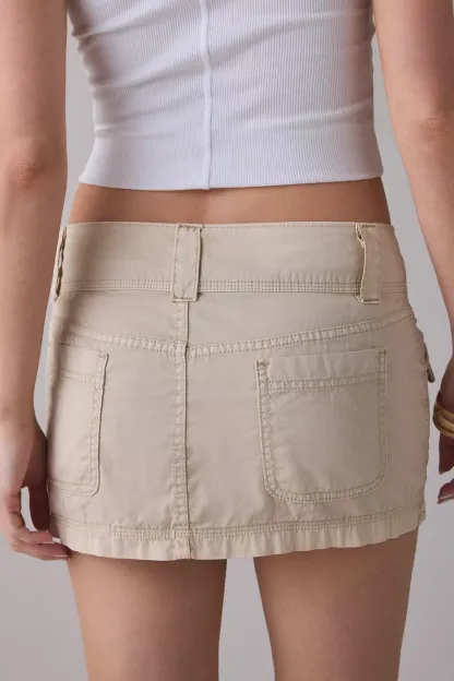 BDG Trail Star Utility Mini Skirt - Ivory