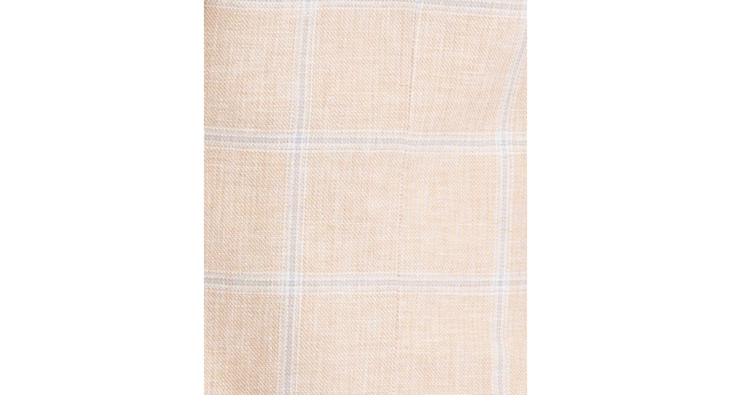 Tommy Hilfiger Men's Modern-Fit Linen-Blend Windowpane Sport Coat - Tan/blue