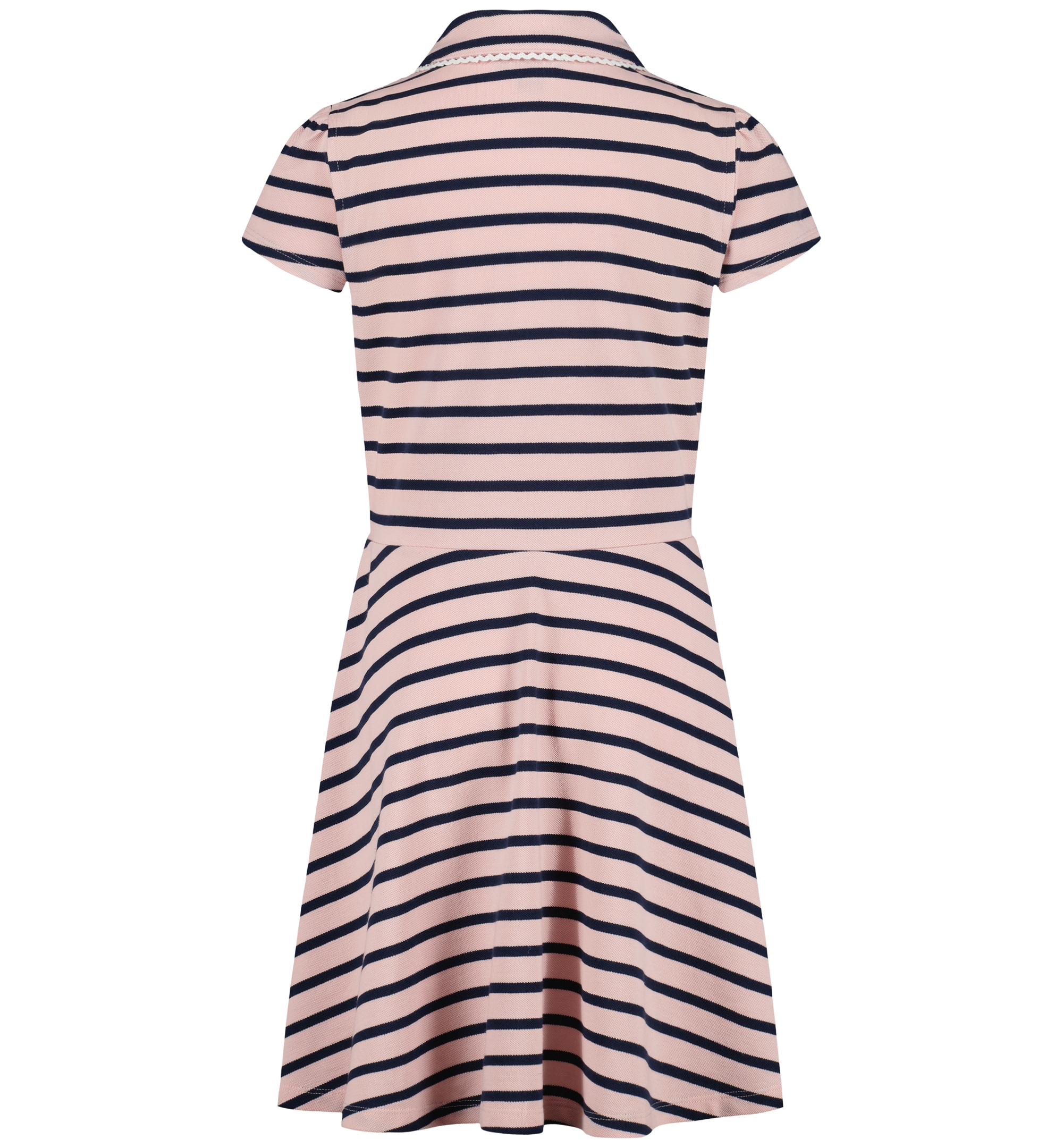 Tommy Hilfiger Girls' 7-16 Striped Polo Collar Dress - Navy Blazer