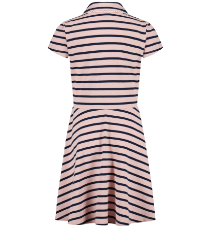 Tommy Hilfiger Girls' 7-16 Striped Polo Collar Dress - Navy Blazer