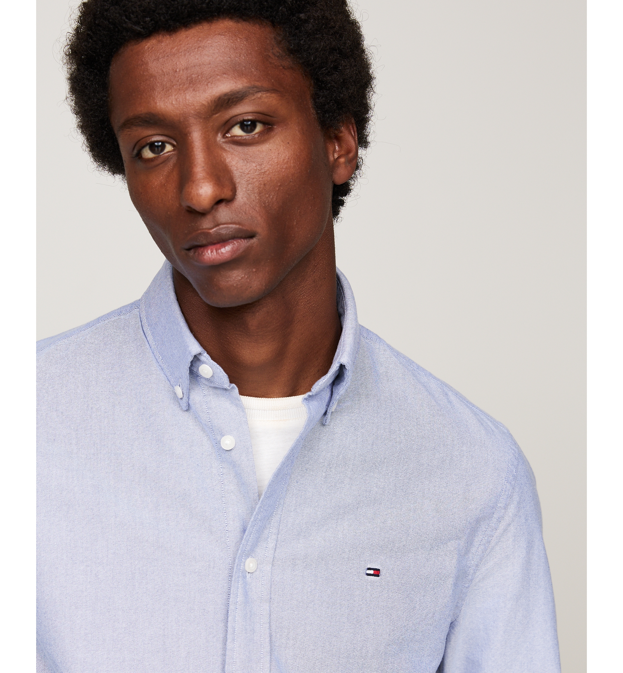 Tommy Hilfiger Men's Heritage Regular-Fit Oxford Shirt - Shirt Blue