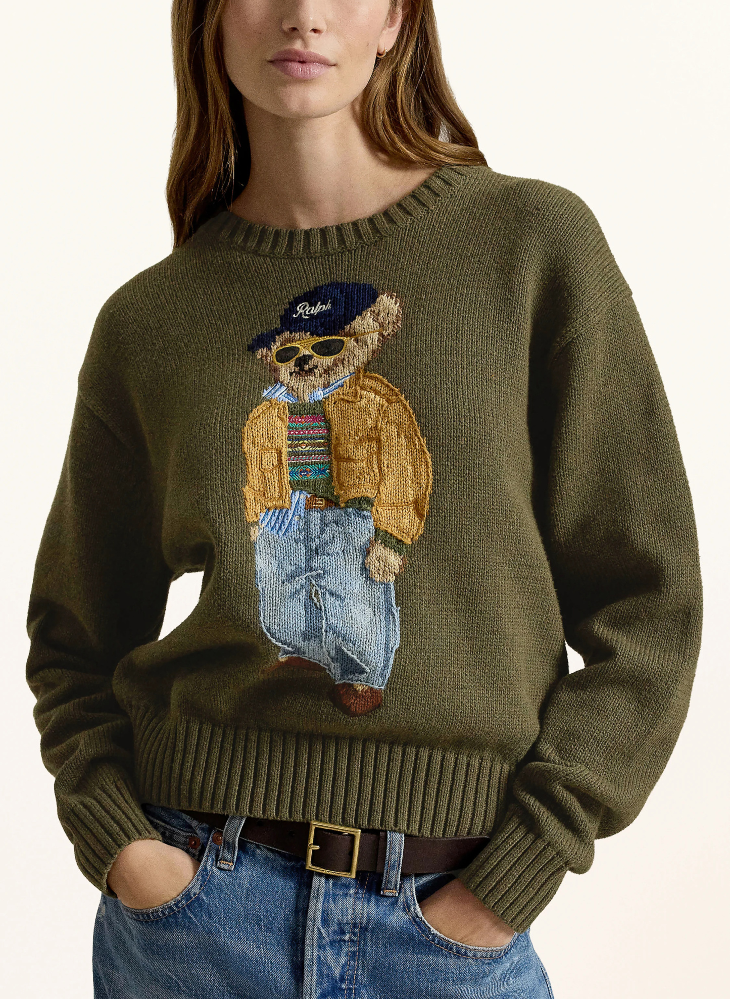 POLO RALPH LAUREN Pullover – OLIV / CAMEL / DUNKELBLAU